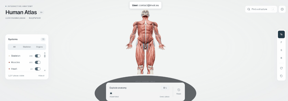 Cum simplifică un atlas anatomic interactiv învățarea biologiei - Atlasul Anatomic Interactiv a fost dezvoltat ca o soluție digitală directă la această problemă, oferind o perspectivă vizuală, dinamică și ușor de explorat.